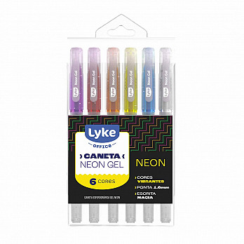 Caneta Esferográfica Gel Neon