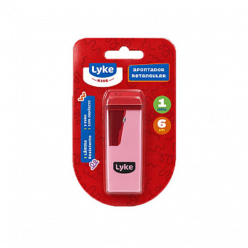 Apontador Plástico 1F c/ dep retangular 6cm - (Blister) 1 und