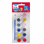 Tinta Acrílica 3ml - 12 cores + 1 pincel