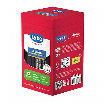 Lápis Grafite HB N° 2 LYKE Resina Reciclada - Caixa c/ 144 un