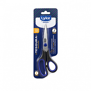 Tesoura Multiuso 21cm cabo emborrachado - Blister unit