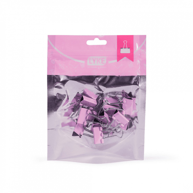 Binder Clips rosa pastel 19mm 12 pcs LYKE
