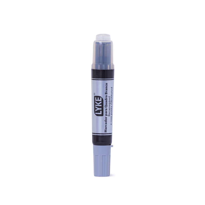 Marcador p/ Quadro Branco c/ Refil - PT - cx c/ 12 unds - LYKE