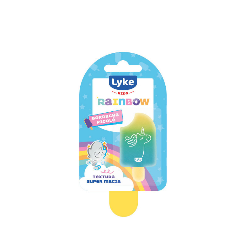 Borracha Escolar Picolé - Blister c/1 - LYKE