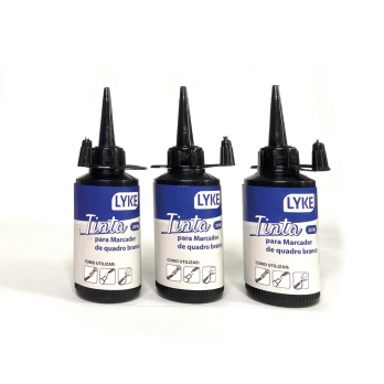 Tinta p/ Marcador de Quadro Branco - Preto 20ml - cx c/ 12 tubos